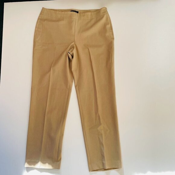 Talbots Pant Trouser Heritage Neutral Tan Straight Leg Business Classic Traditio - Picture 4 of 8